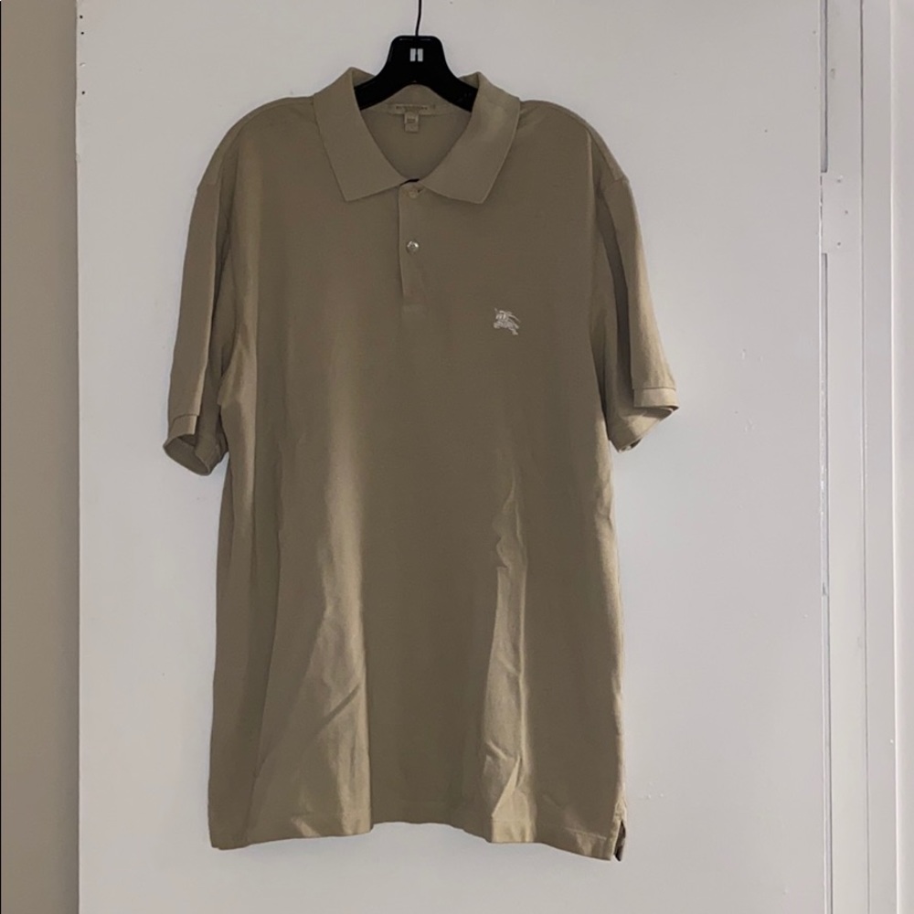 burberry brit tan polo sz L